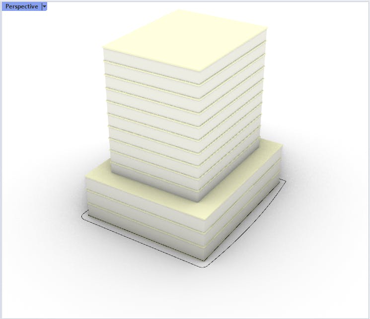 Cesium for Omniverse McNeel Rhino tutorial: Open your Rhino file. If you are using the supplied sample scene, it will look like this.